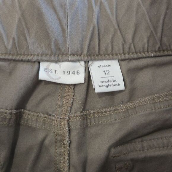 EST 1946 Beown cargo cotton-spandex capris. Front, leg, back pockets sz12 - Picture 4 of 9